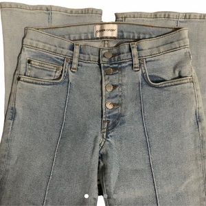 COTTON CITIZEN TWO TONE CROPPED FLARE JEANS SZ 29